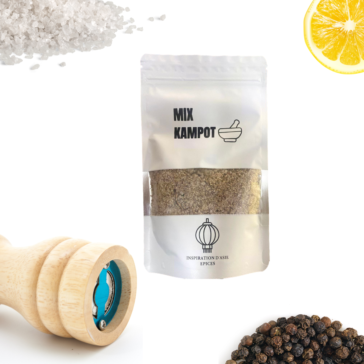 Mix salt, Kampot Pepper GI and citrus 100g