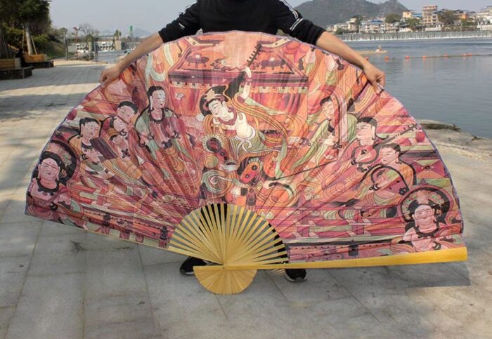XXL Asian-Inspired Decorative Fan - Image 4