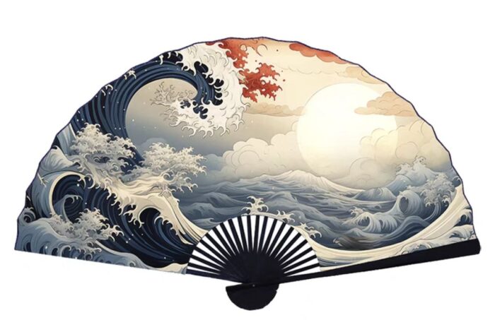 XXL Asian-Inspired Decorative Fan - Image 2